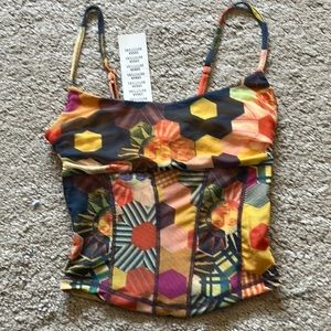 Urban outfitters mesh corset cami top